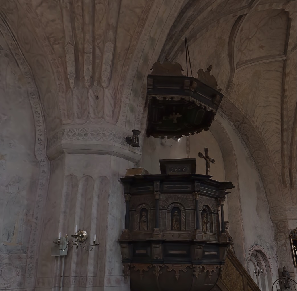 3D-rekonstruktion av en kyrkointeriör